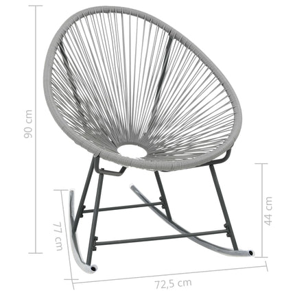 udendørs gyngestol polyrattan grå