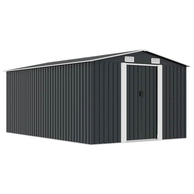 haveskur 257x392x181 cm metal antracitgrå