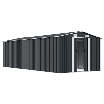 haveskur 257x580x181 cm metal antracitgrå