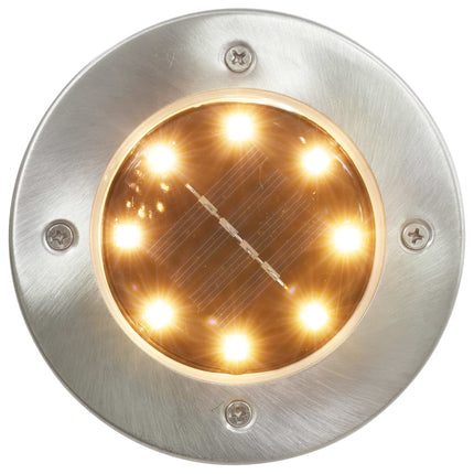soldrevne LED-nedgravningsspots 8 stk. varmt hvidt lys