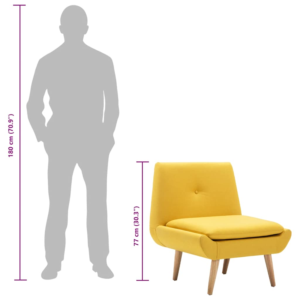 slipperstol stof gul