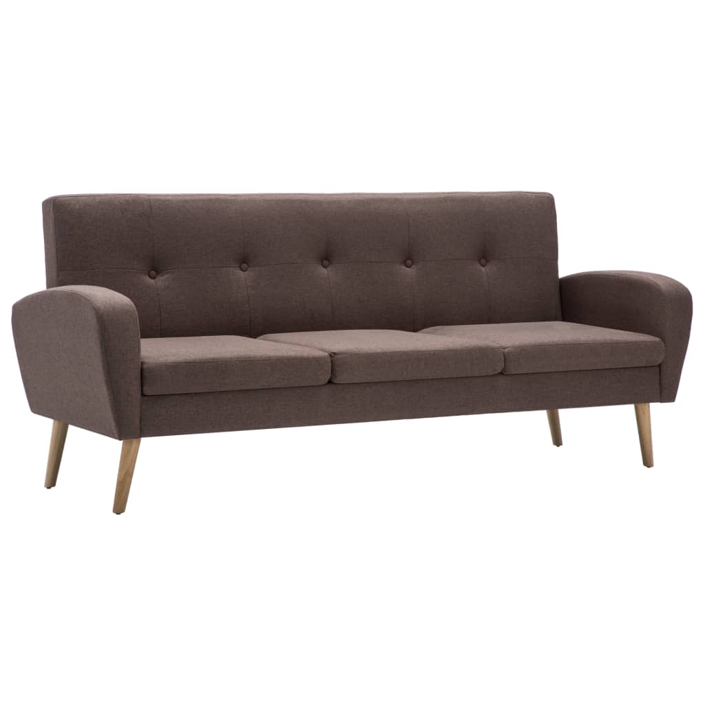 3-personers sofa i stof brun