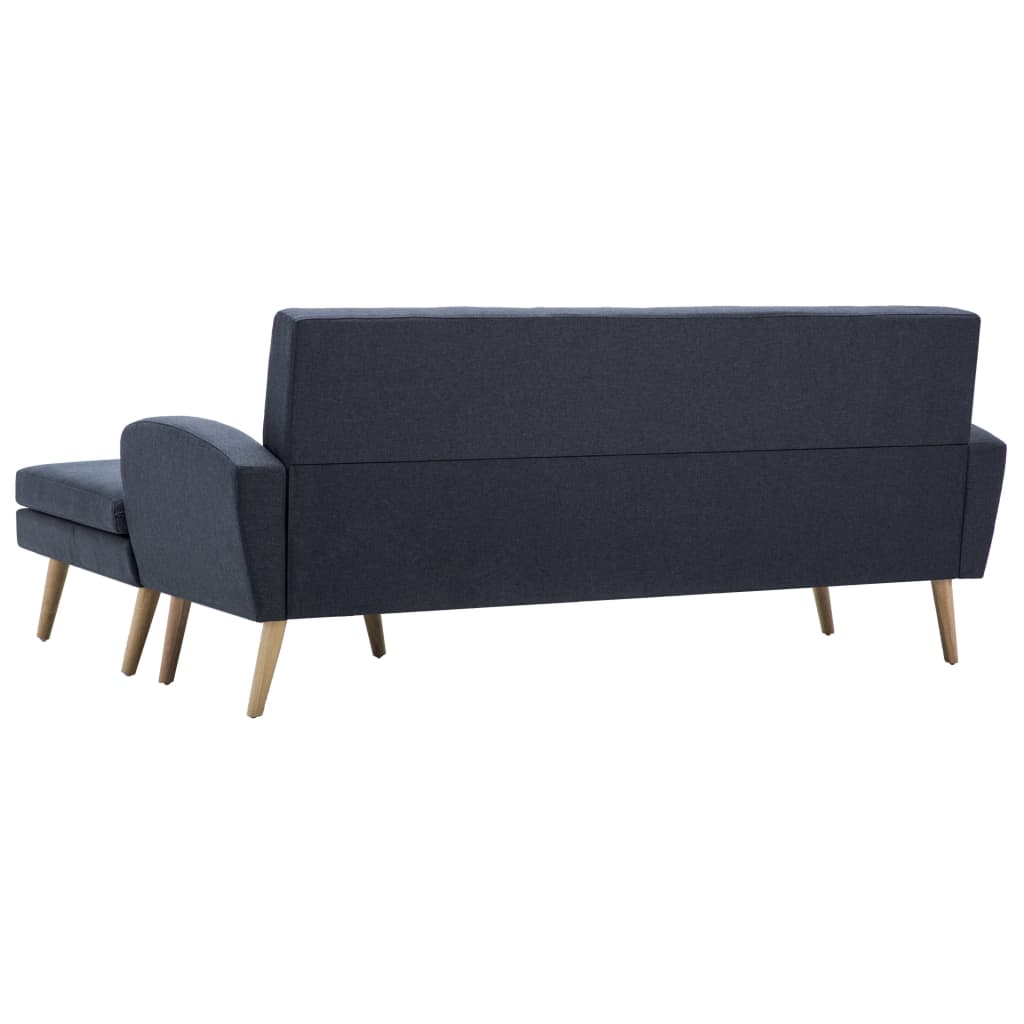 L-formet sofa stofbeklædning 186 x 136 x 79 cm mørkegrå