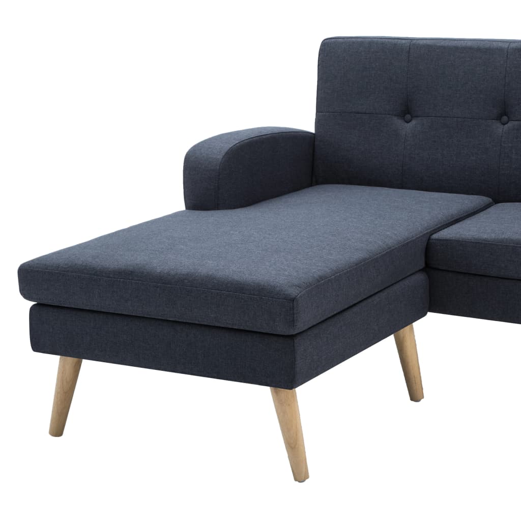 L-formet sofa stofbeklædning 186 x 136 x 79 cm mørkegrå