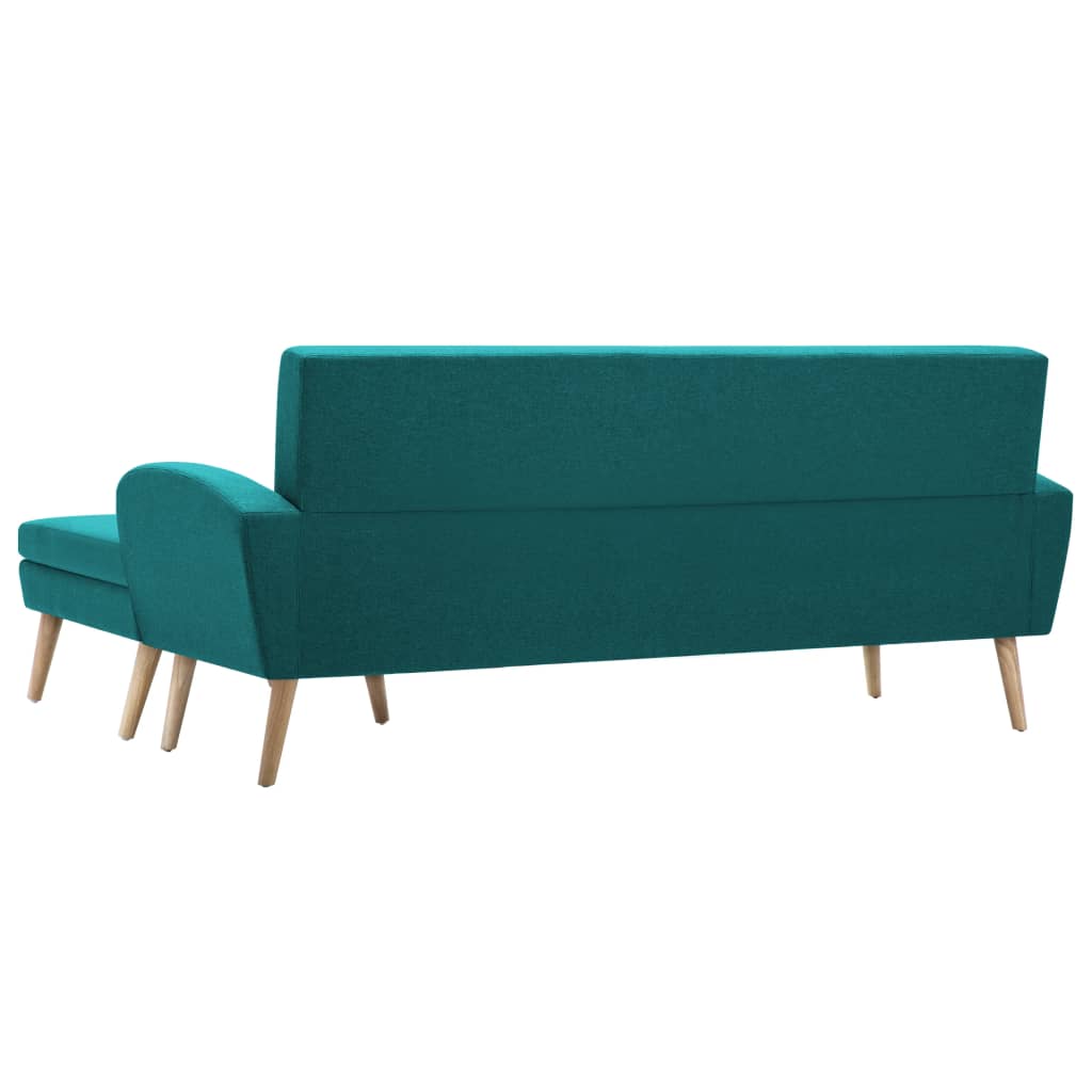 L-formet sofa stofbetræk 186 x 136 x 79 cm grøn