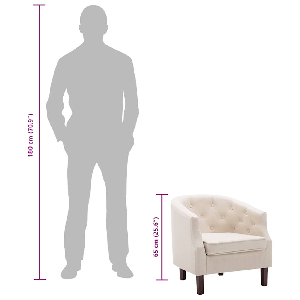 lænestol stof beige