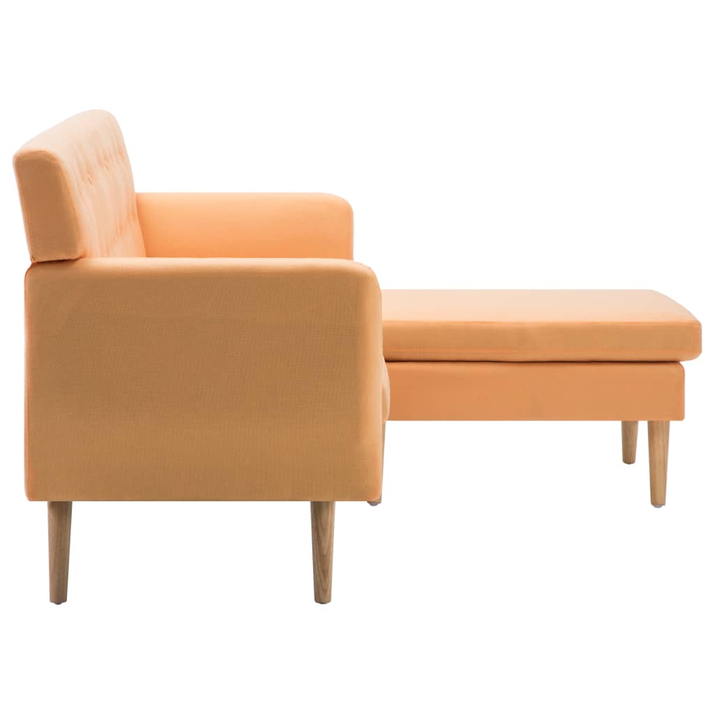 L-formet sofa 171,5x138x81,5 cm stofbetræk orange