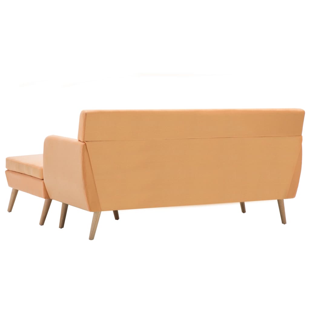 L-formet sofa 171,5x138x81,5 cm stofbetræk orange
