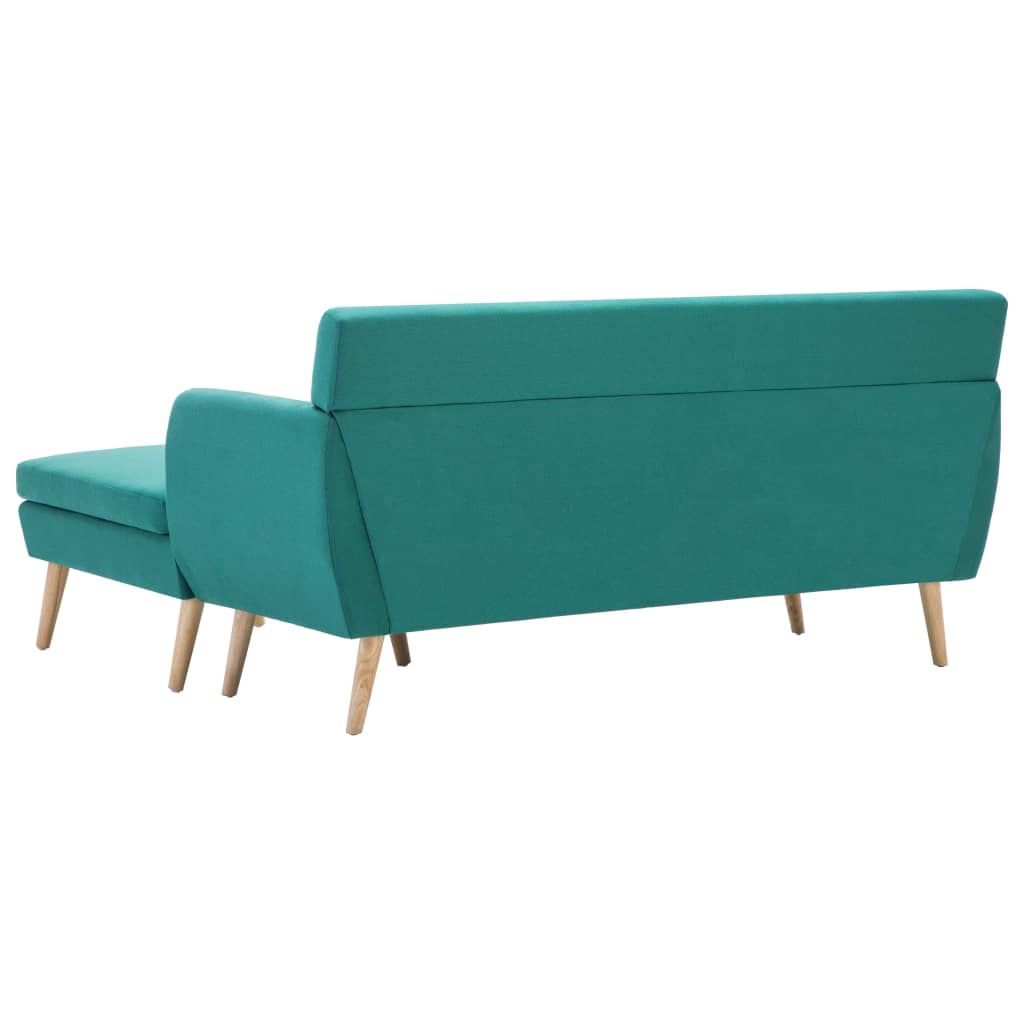 L-formet sofa 171,5x138x81,5 cm stofbetræk grøn