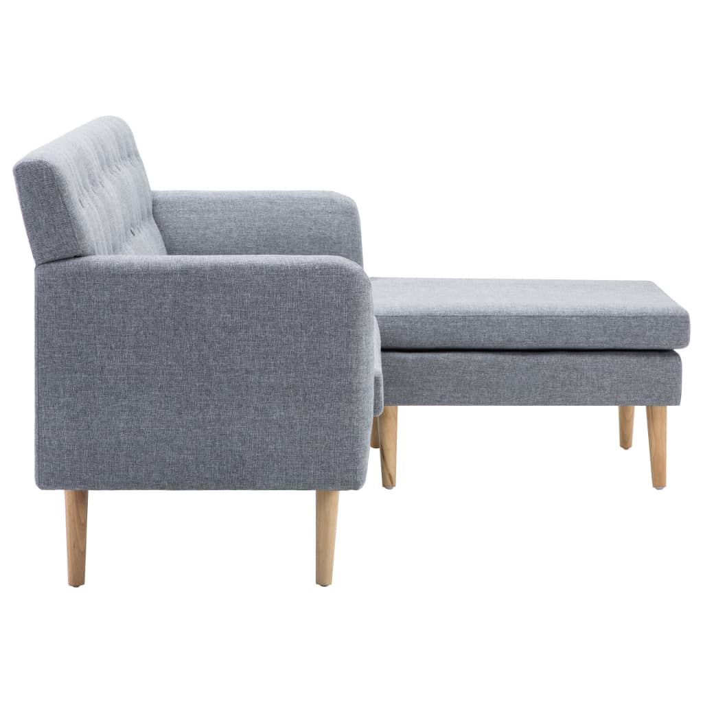 L-formet sofa 171,5x138x81,5 cm stofbetræk lysegrå