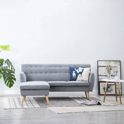 L-formet sofa 171,5x138x81,5 cm stofbetræk lysegrå