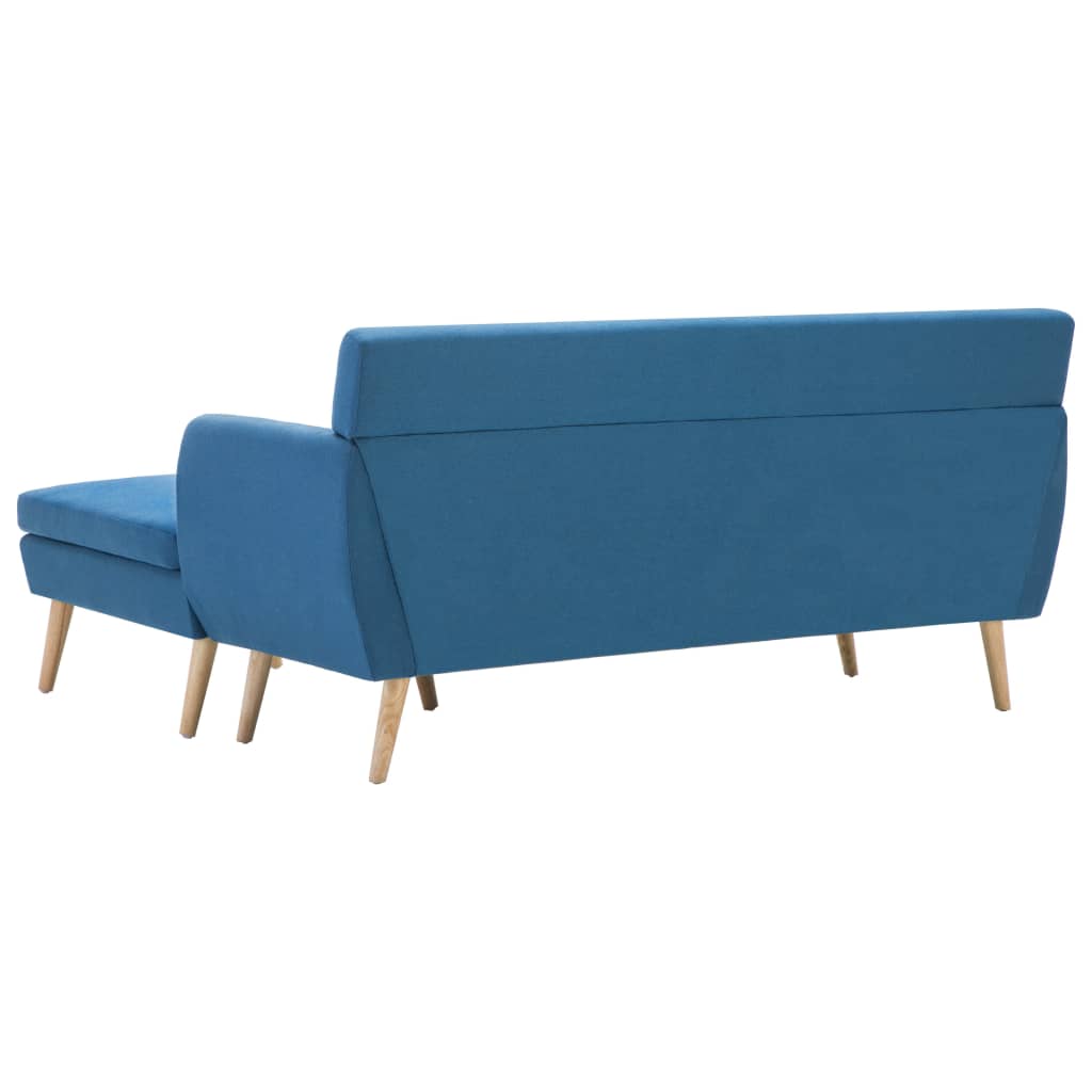 L-formet sofa 171,5x138x81,5 cm stofbetræk blå