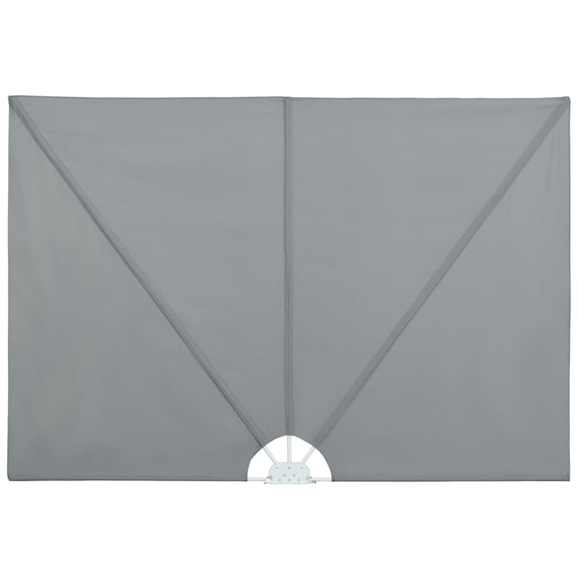 sammenklappelig sidemarkise til terrasse grå 240 x 160 cm