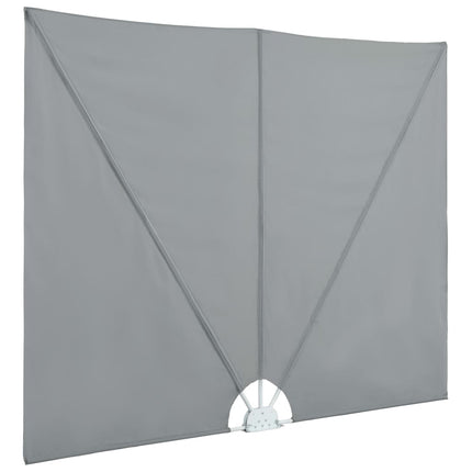 sammenklappelig sidemarkise til terrasse grå 240 x 160 cm