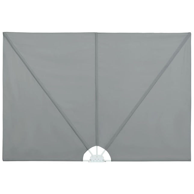 sammenklappelig sidemarkise til terrasse grå 300 x 150 cm