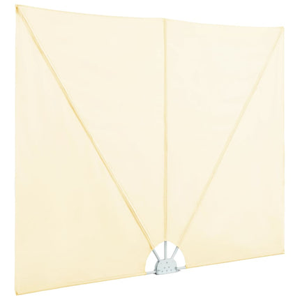 sammenklappelig sidemarkise til terrasse cremefarvet 240 x 160 cm