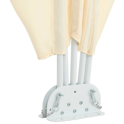 sammenklappelig sidemarkise til terrasse cremefarvet 240 x 160 cm