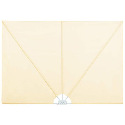 sammenklappelig sidemarkise til terrasse cremefarvet 300 x 150 cm