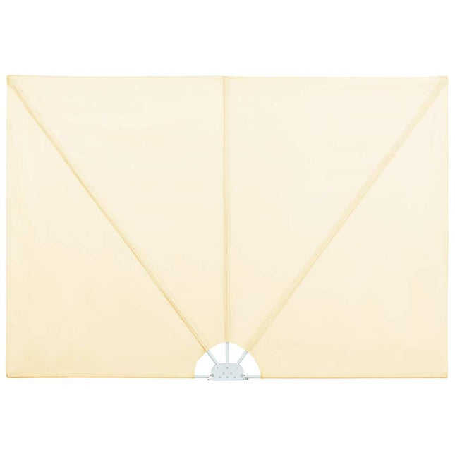 sammenklappelig sidemarkise til terrasse cremefarvet 300 x 150 cm