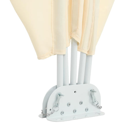 sammenklappelig sidemarkise til terrasse cremefarvet 300 x 150 cm