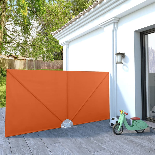 sammenklappelig sidemarkise til terrasse terracotta 300 x 150 cm