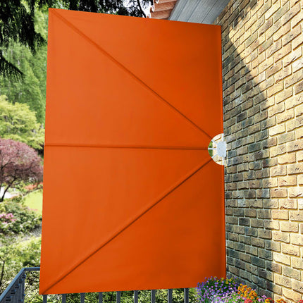 sammenklappelig sidemarkise til terrasse terracotta 300 x 200 cm