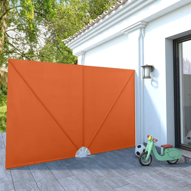 sammenklappelig sidemarkise til terrasse terracotta 300 x 200 cm