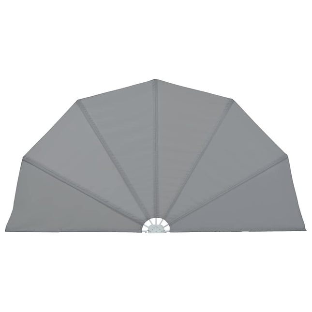 sammenklappelig sidemarkise til terrasse grå 160 cm
