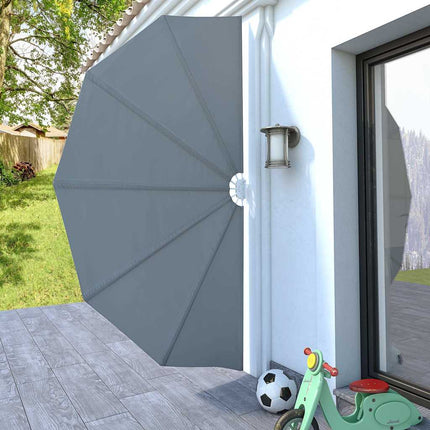 sammenklappelig sidemarkise til terrasse grå 160 cm