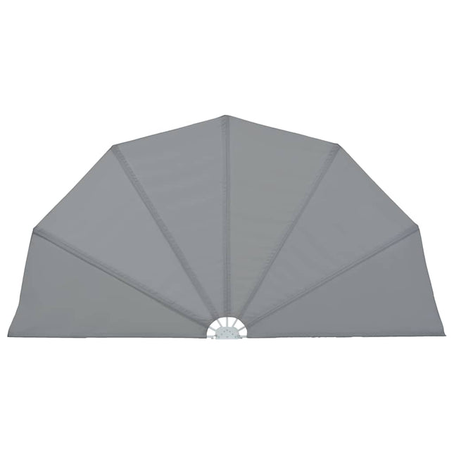 sammenklappelig sidemarkise til terrasse grå 200 cm