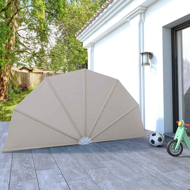 sammenklappelig sidemarkise til terrasse cremefarvet 160 cm
