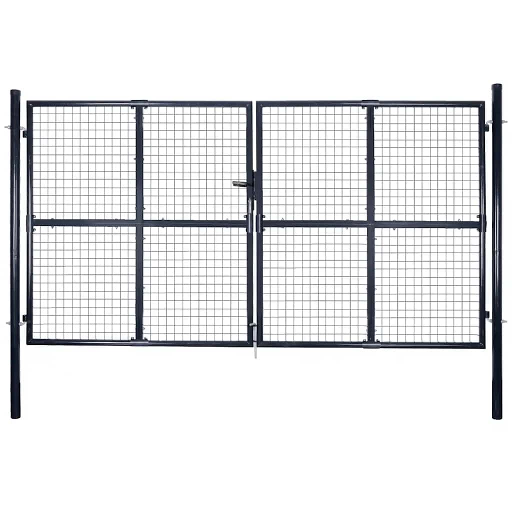 havelåge i net galvaniseret stål 300x175 cm grå