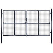 havelåge i net galvaniseret stål 300x175 cm grå
