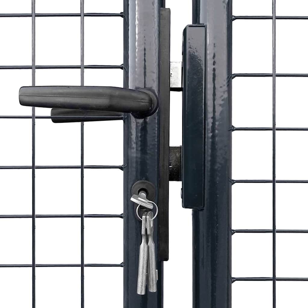 havelåge i net galvaniseret stål 300x175 cm grå