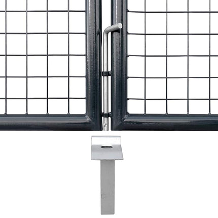 havelåge i net galvaniseret stål 300x175 cm grå