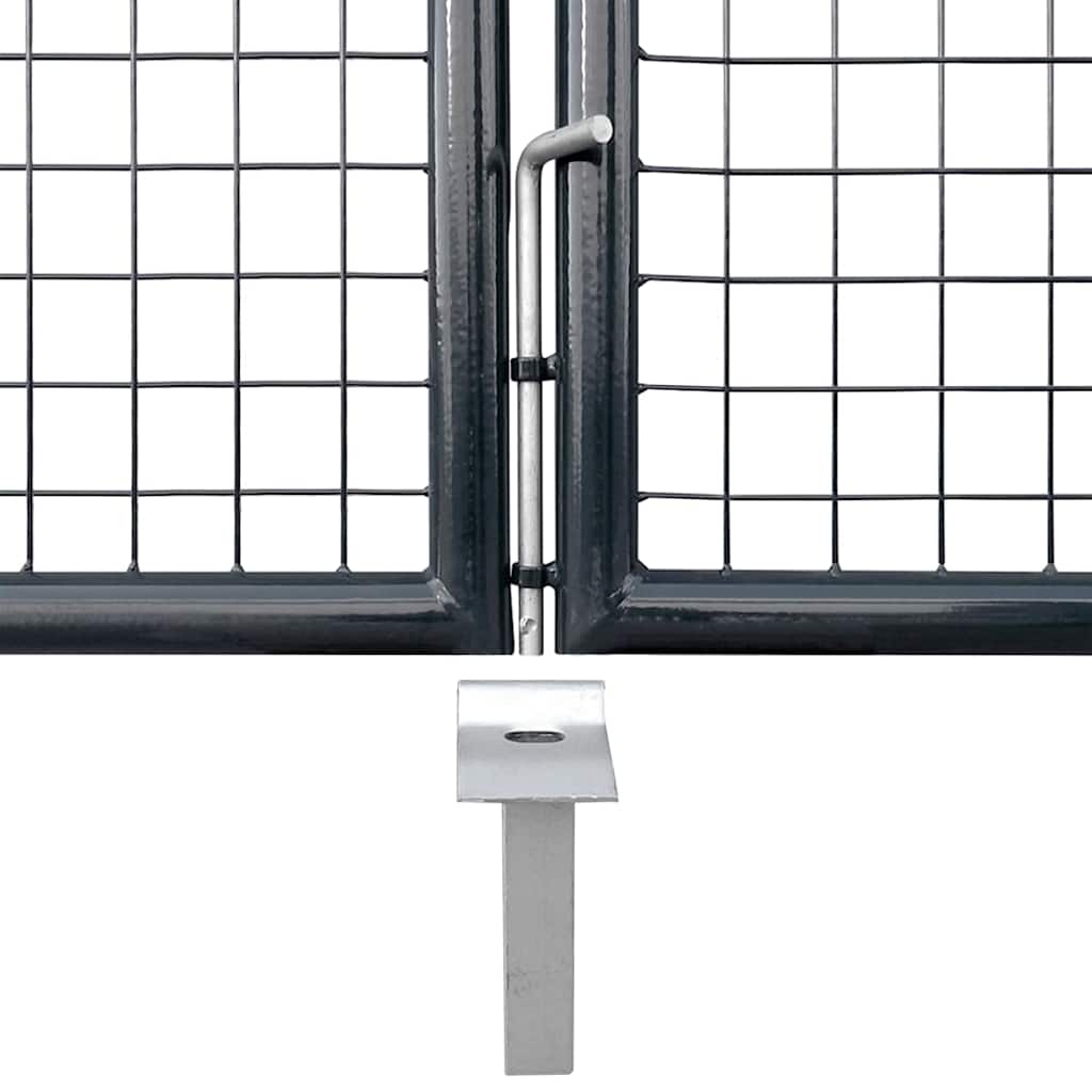 havelåge i net galvaniseret stål 300x175 cm grå