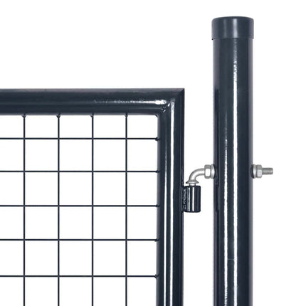 havelåge i net galvaniseret stål 100x100 cm grå
