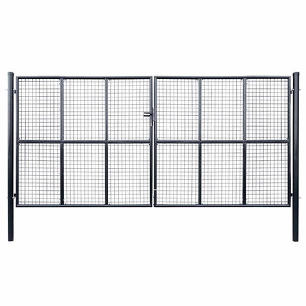 havelåge i net galvaniseret stål 400x200 cm grå