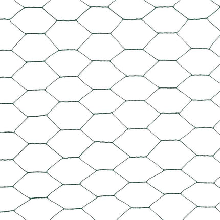 hønsenet stål med PVC-belægning 25 x 1,2 m grøn