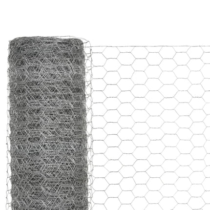 hønsenet galvaniseret stål 25 x 1,5 m sølvfarvet