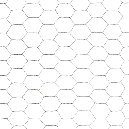 hønsenet galvaniseret stål 25 x 1,2 m sølvfarvet