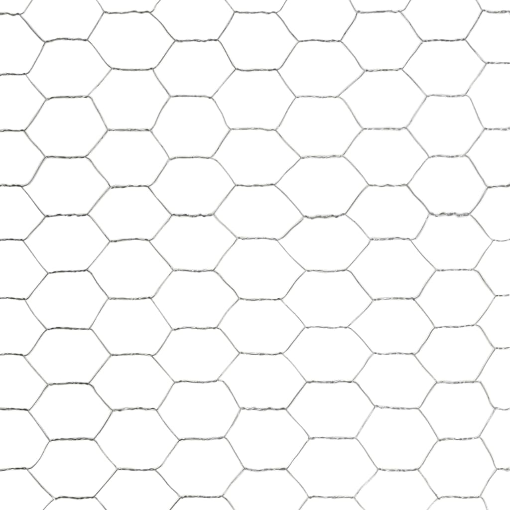 hønsenet galvaniseret stål 25 x 1,5 m sølvfarvet