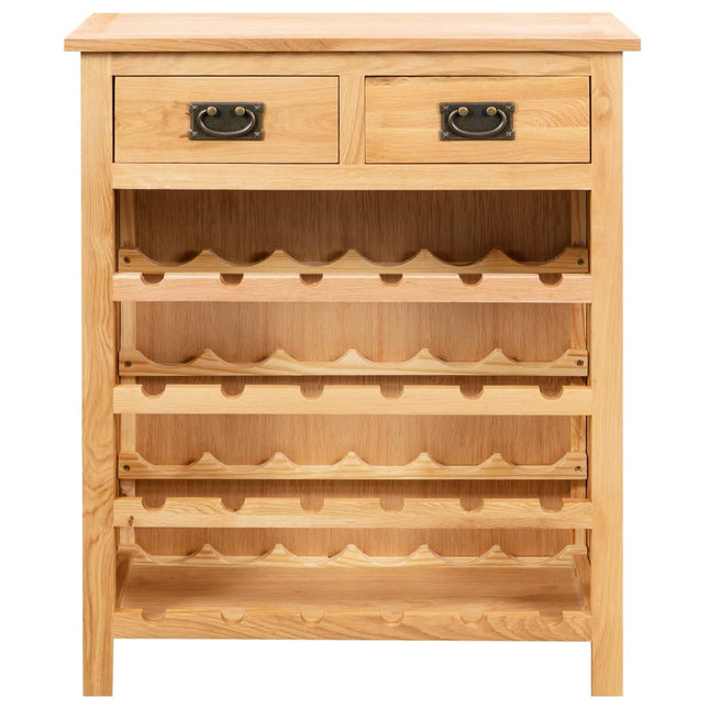 vinskab 72x32x90 cm massivt egetræ