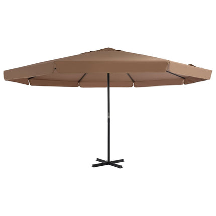 udendørs parasol med aluminiumsstang 500 cm gråbrun