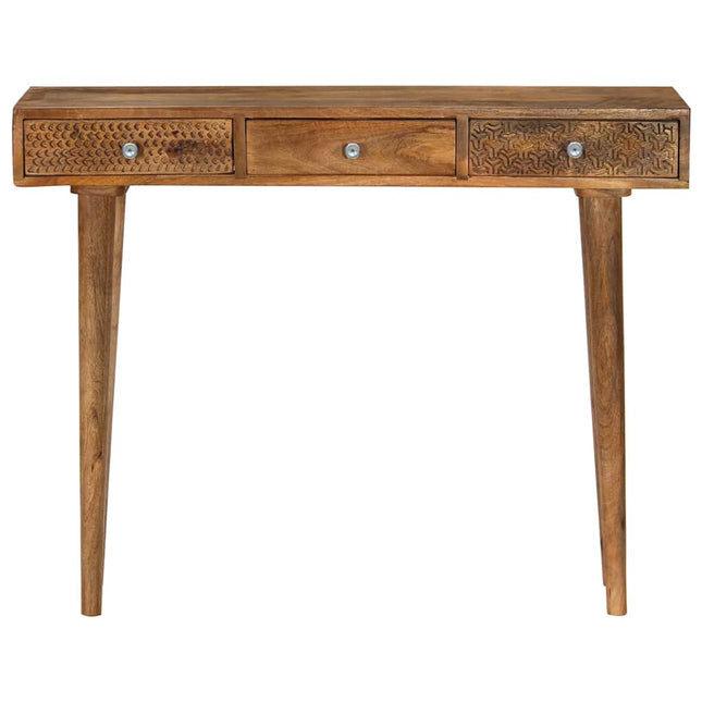 konsolbord massivt mangotræ 102 x 30 x 79 cm