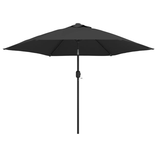 udendørs parasol med metalstang 300 cm antracitgrå