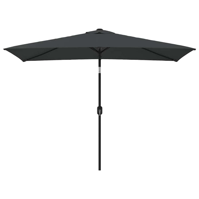 parasol med metalstang 300x200 cm antracitgrå