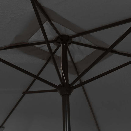 parasol med metalstang 300x200 cm antracitgrå