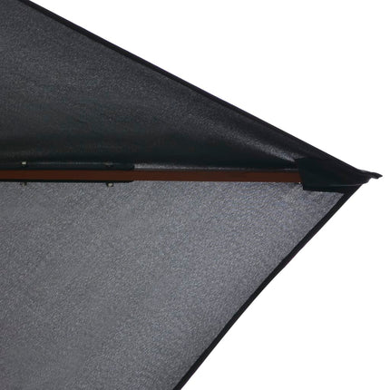 parasol 200x300 cm træstang antracitgrå