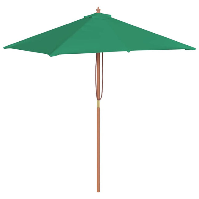 parasol 150x200 cm træstang grøn